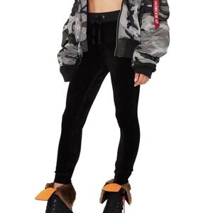 Juicy Couture Rodeo Drive Velour grey leggings